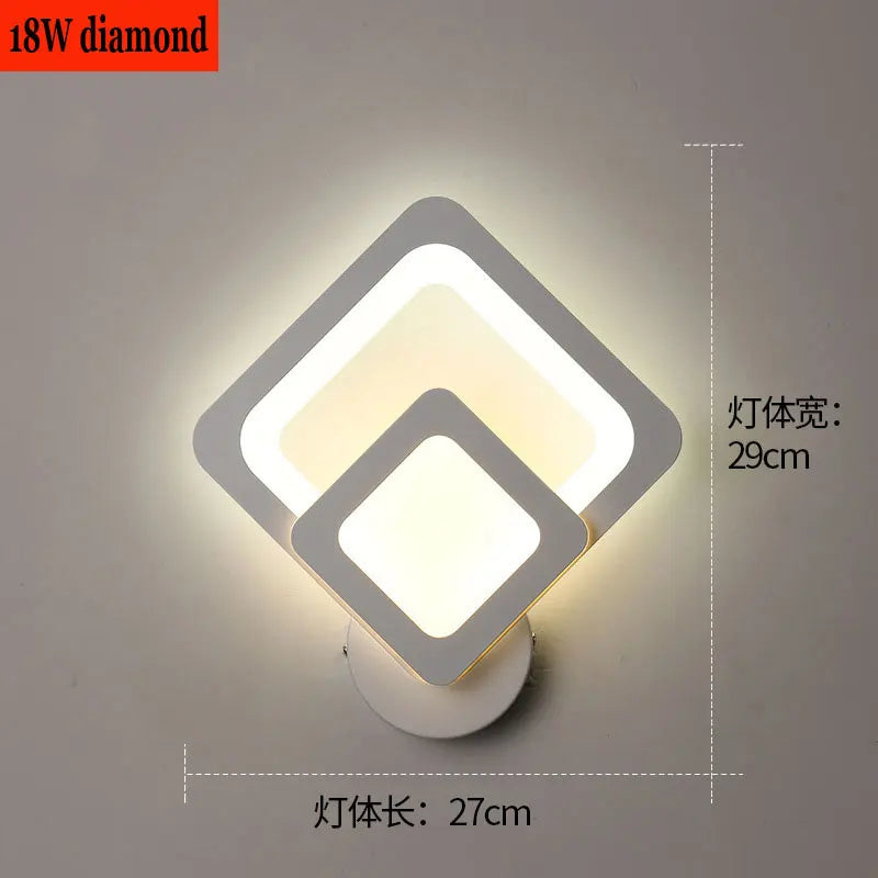 LED Wall Lamp For Bedroom Bedside Living Room Aisle Corridor Stairs Modern Indoor Sconce Home Decorative Light Fixture