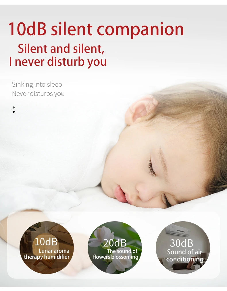 Air Humidifier Purifier Moon Lamp