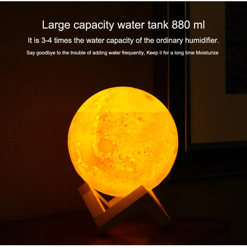 Air Humidifier Purifier Moon Lamp