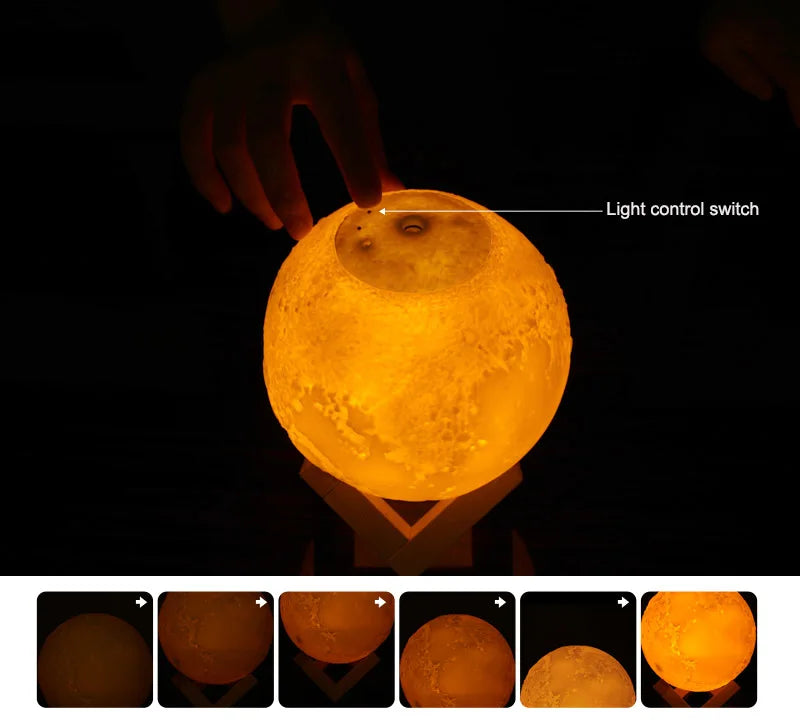 Air Humidifier Purifier Moon Lamp