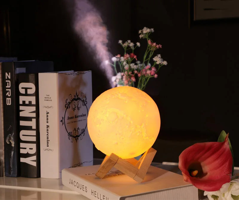 Air Humidifier Purifier Moon Lamp