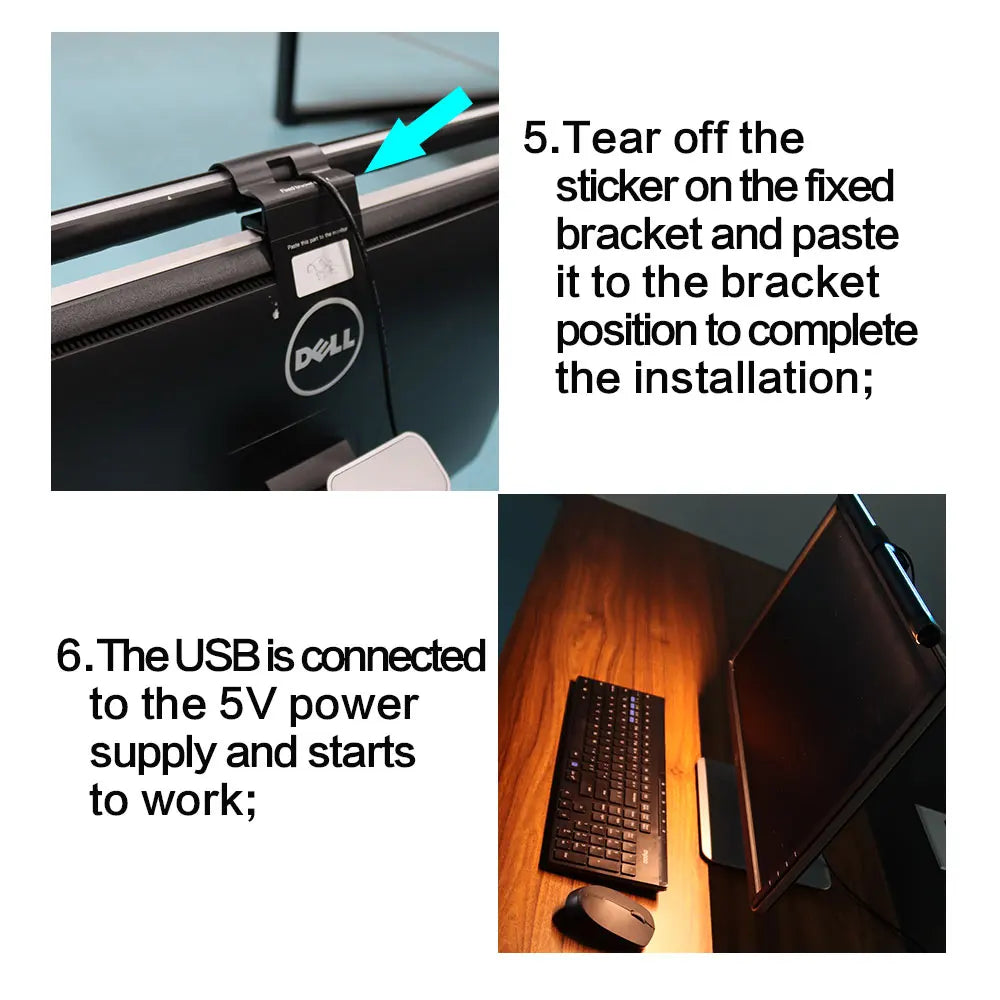 RGB Light LED Monitor Light Bar Computer Screen Hanging Lights Atmosphere Table Lamp Reading Night Lights Gaming Dimming Lights