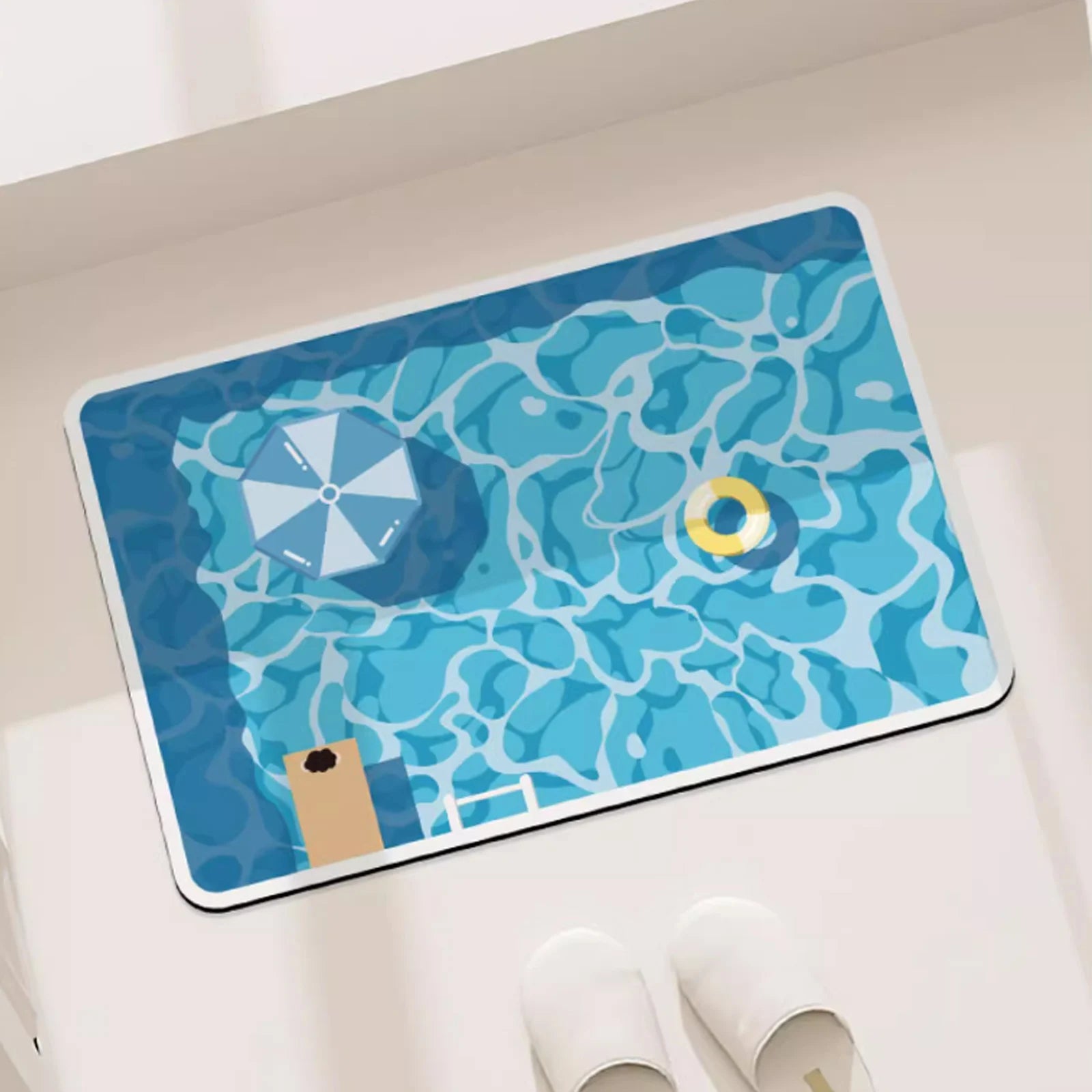 Swimming Pool Print Floor Mat