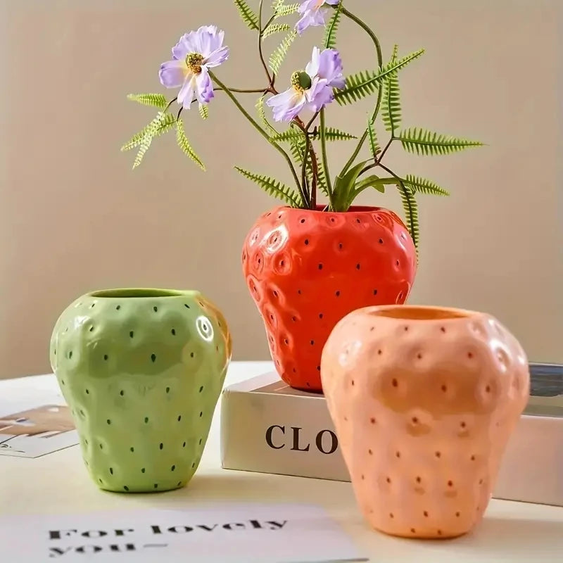 Creative Strawberry-Shaped Vase
