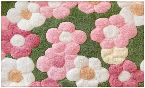 Vibrant Floral Bath Mat
