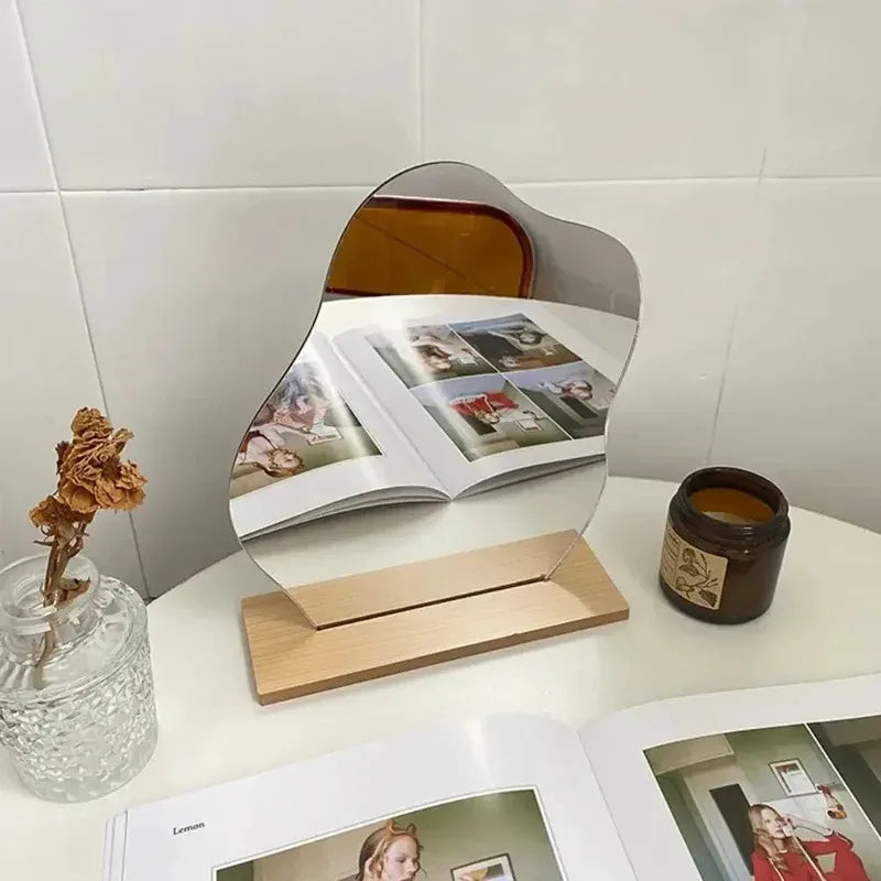 Mirror, Acrylic Wooden Base