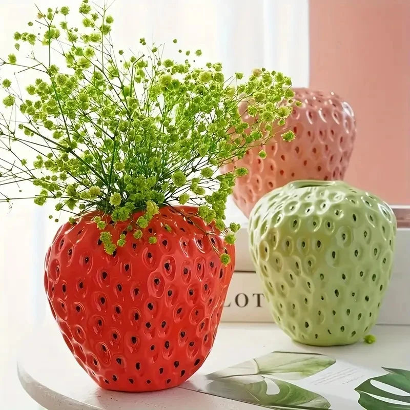 Creative Strawberry-Shaped Vase