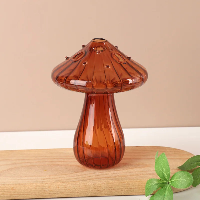 Mushroom Glass Flower Vase