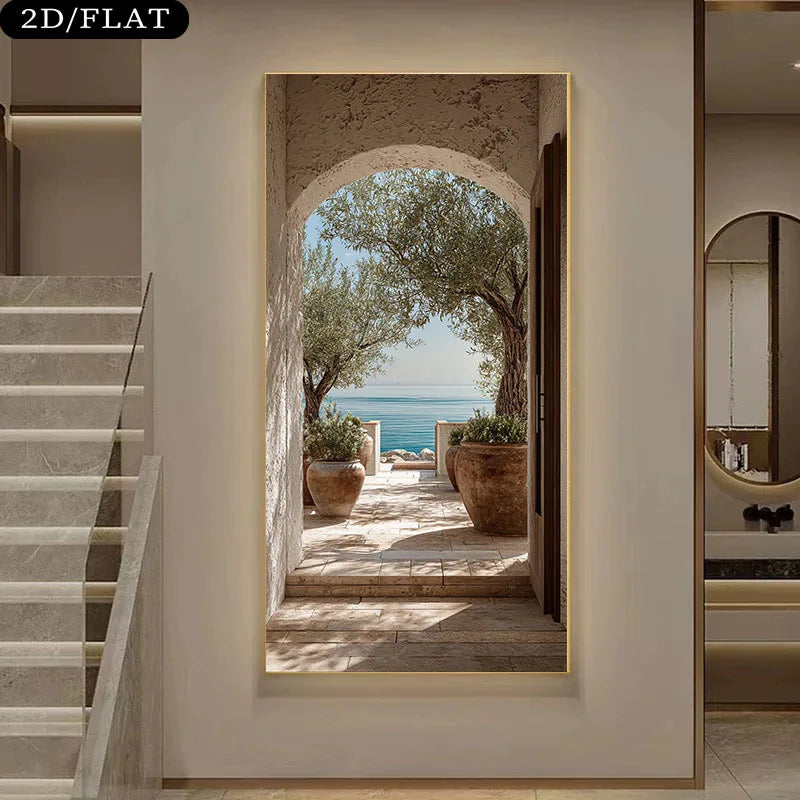 Flat Large Frameless Modern Home Wall