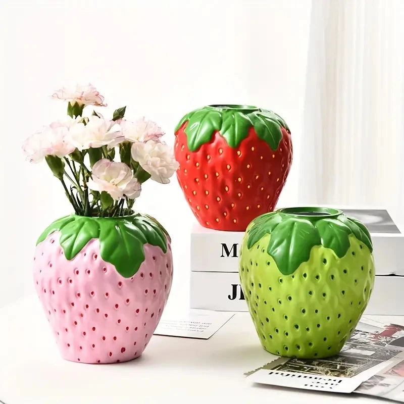 Creative Strawberry-Shaped Vase