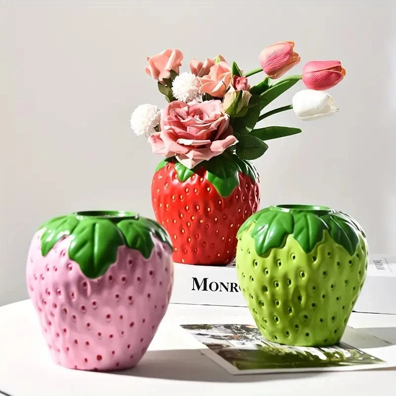 Creative Strawberry-Shaped Vase