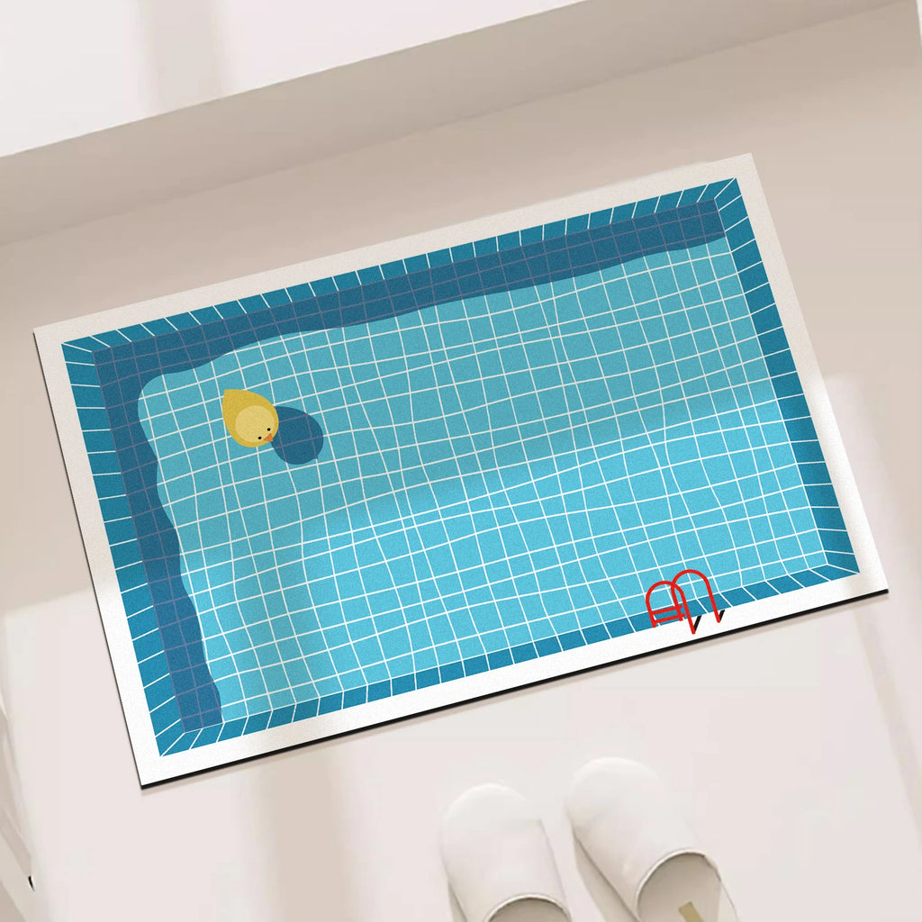 Swimming Pool Print Floor Mat