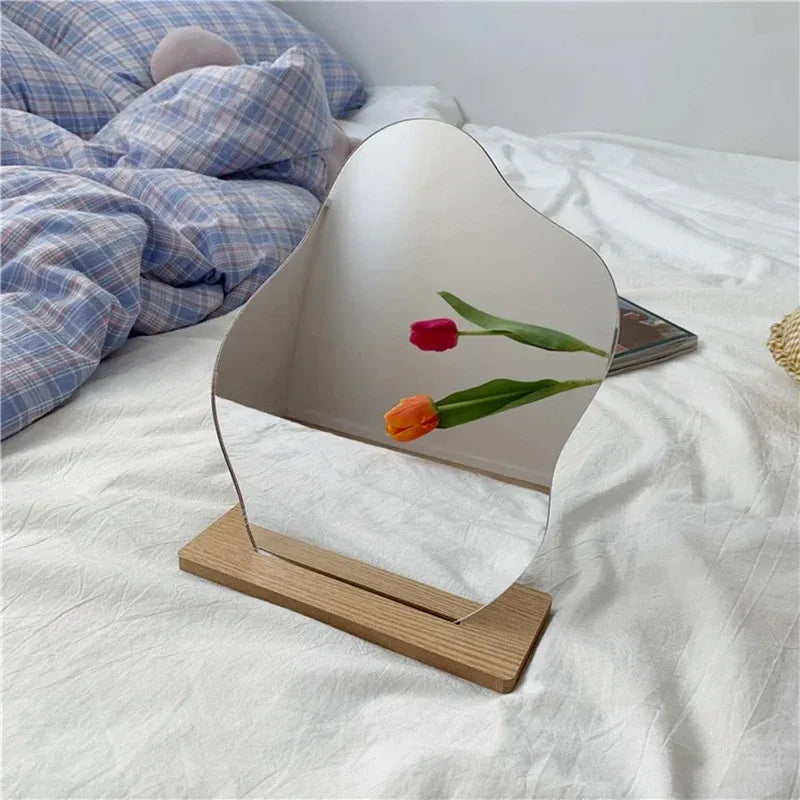 Mirror, Acrylic Wooden Base