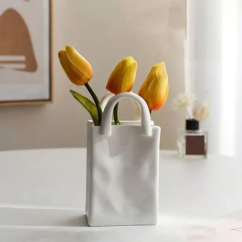 Handbag Shape Vase Flower