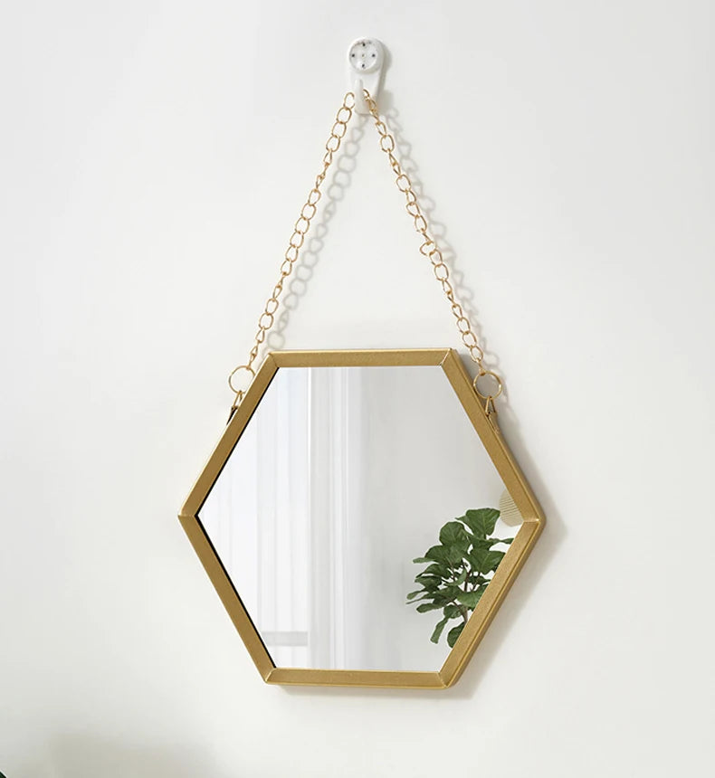 Hexagon Shape Decorative Mirror Wall