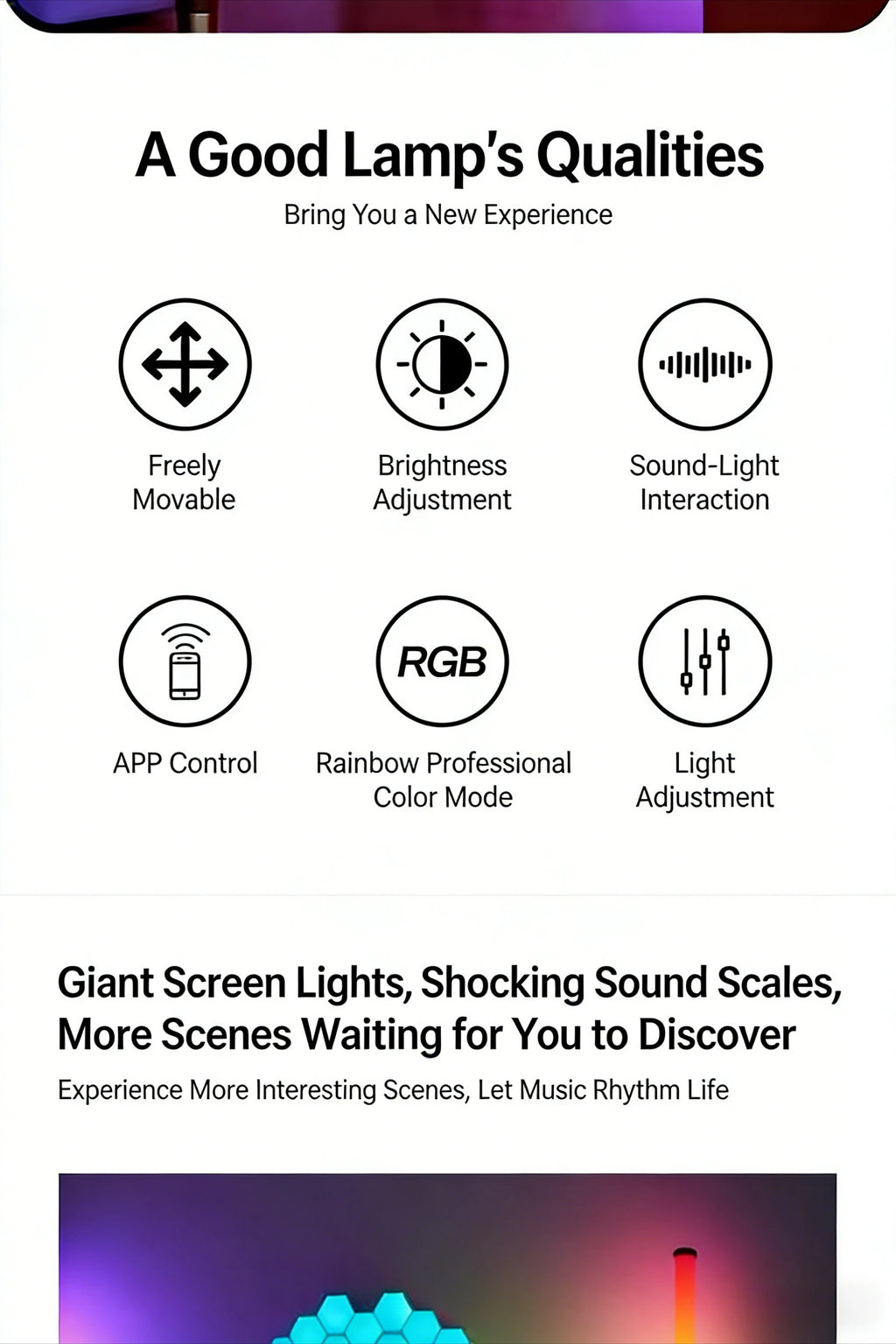 LED RGB Floor Lamp Bar