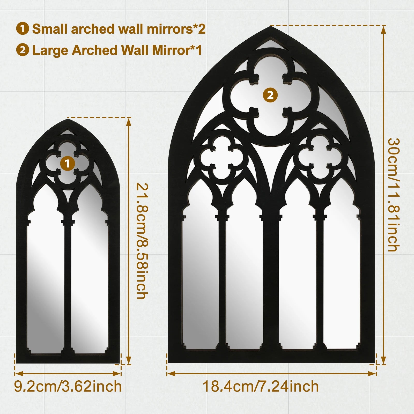 Gothic Mirrors Wall Decor