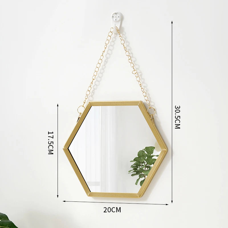 Hexagon Shape Decorative Mirror Wall
