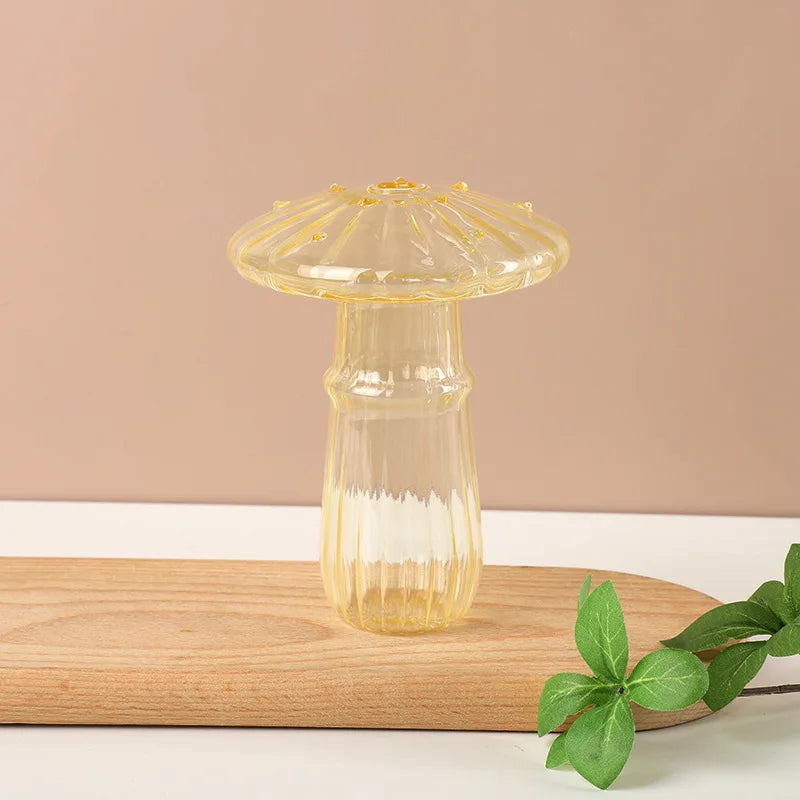 Mushroom Glass Flower Vase