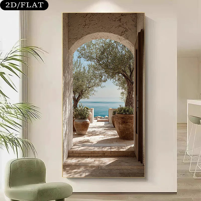 Flat Large Frameless Modern Home Wall