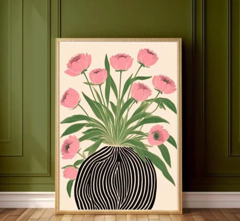 A Frameless Floral Poster