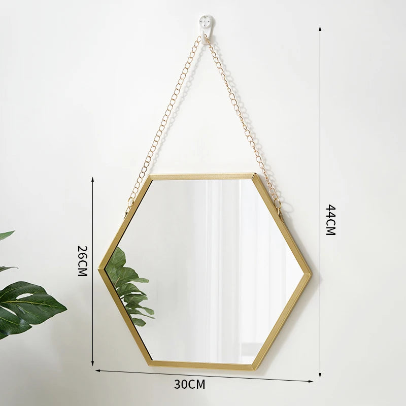 Hexagon Shape Decorative Mirror Wall