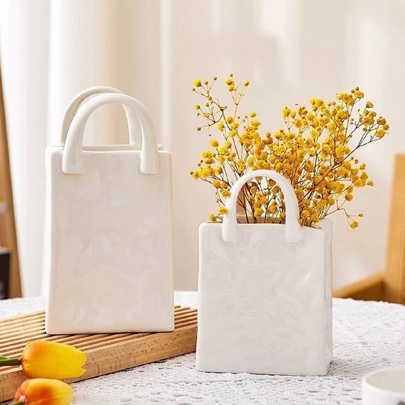 Handbag Shape Vase Flower