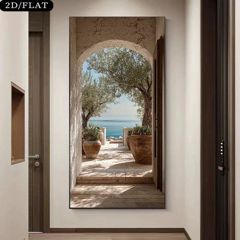 Flat Large Frameless Modern Home Wall