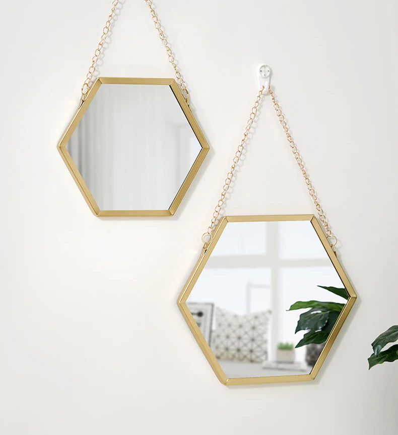 Hexagon Shape Decorative Mirror Wall