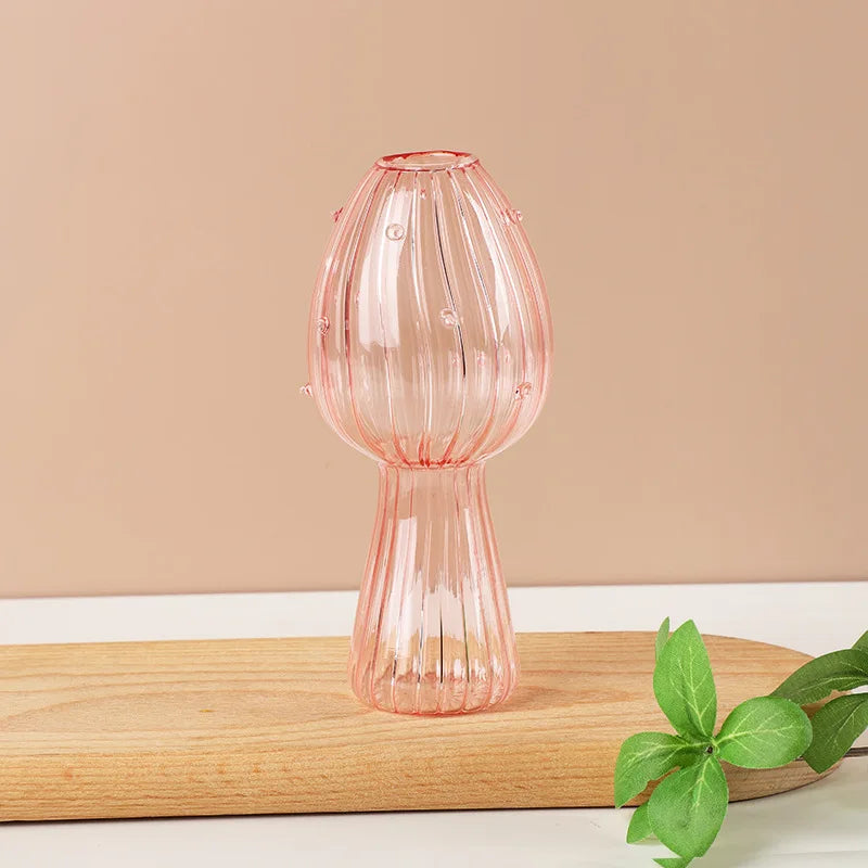 Mushroom Glass Flower Vase