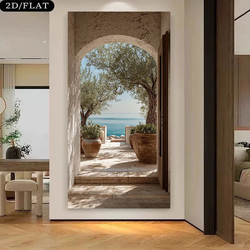 Flat Large Frameless Modern Home Wall