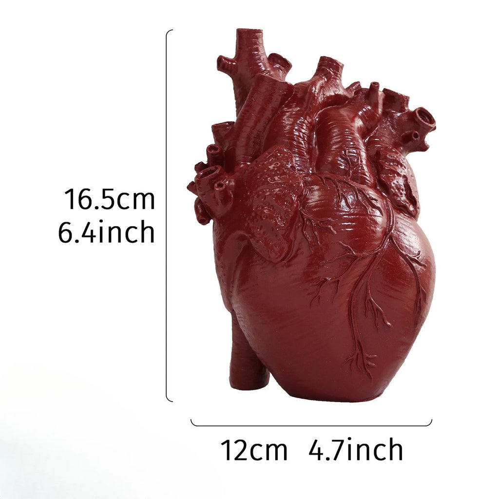 red resin handicraft vase