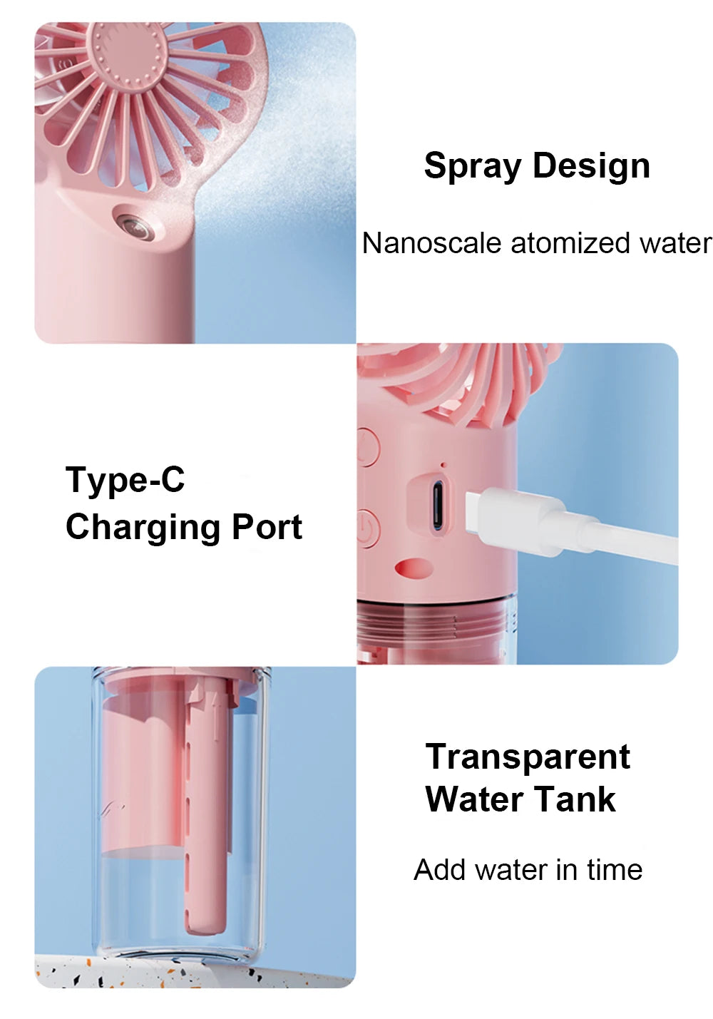 Portable Humidifier Fan Mini