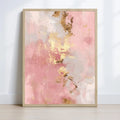 Frameless Pink Gold Abstract Wall