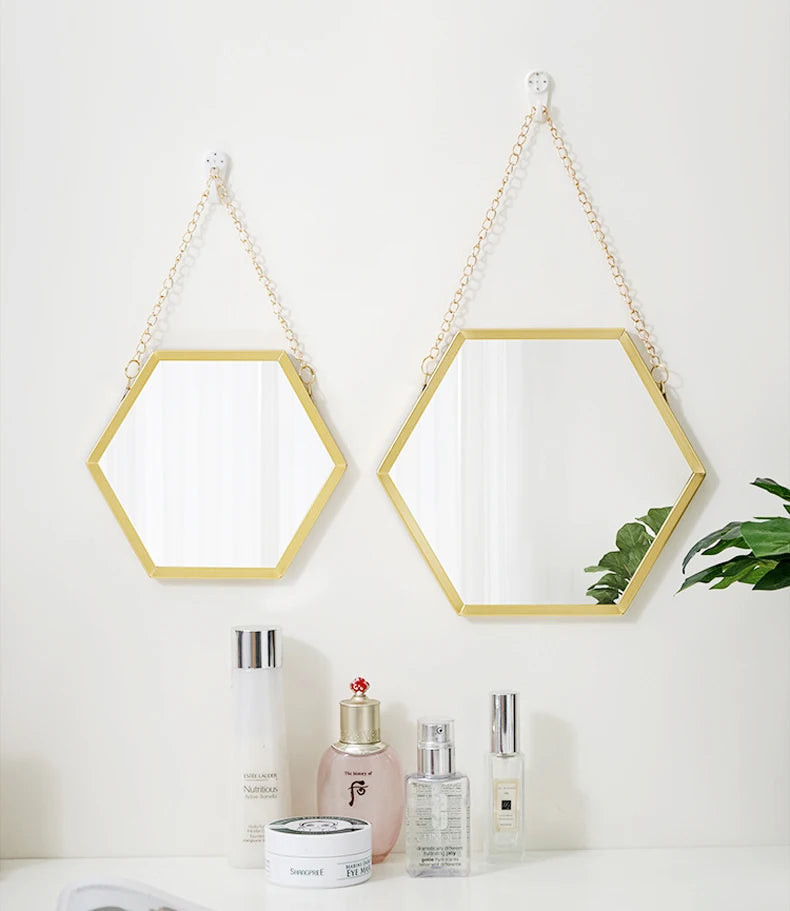 Hexagon Shape Decorative Mirror Wall